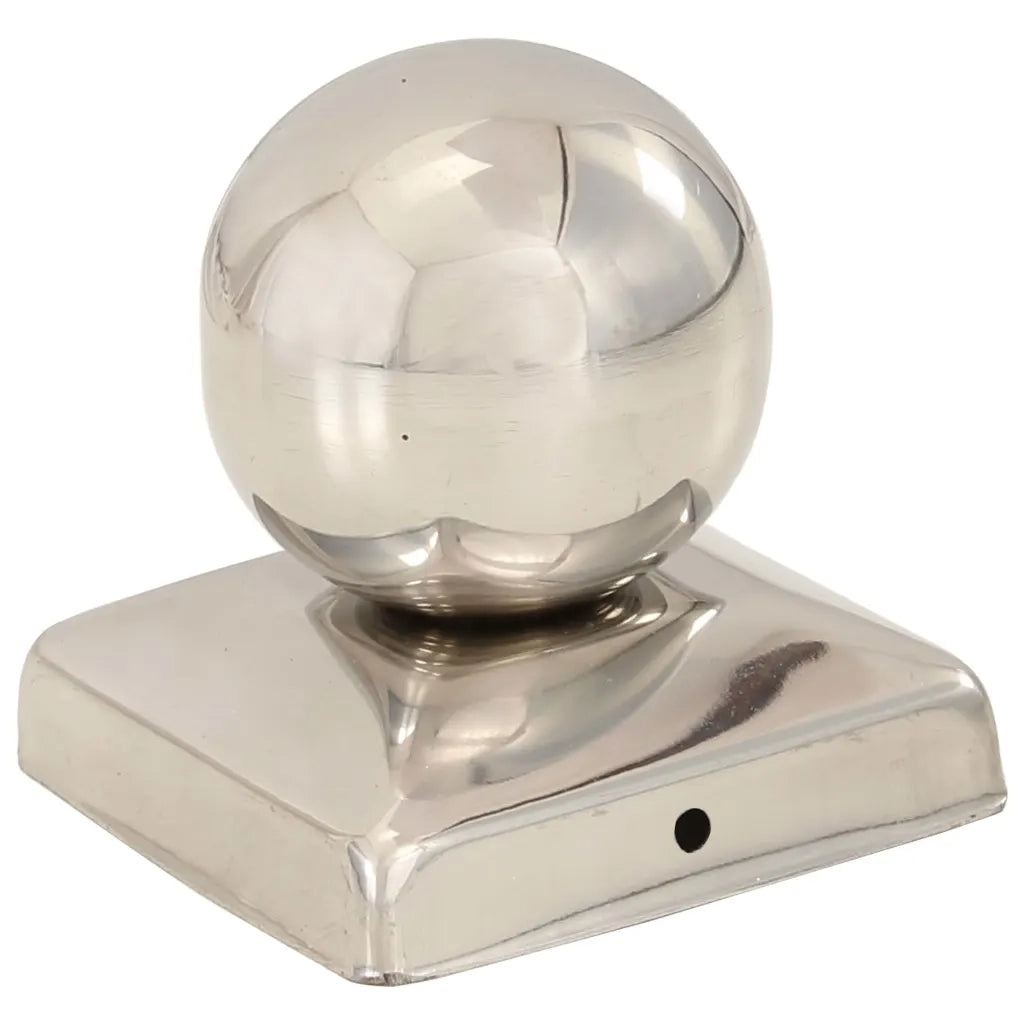 Tappi per Pali 6 pz EstremitÃ  a Globo in Acciaio Inox 71x71 mm