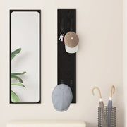 Appendiabiti a muro A parete Rovere Nero 20 x 1,5 x 100 cm 874460