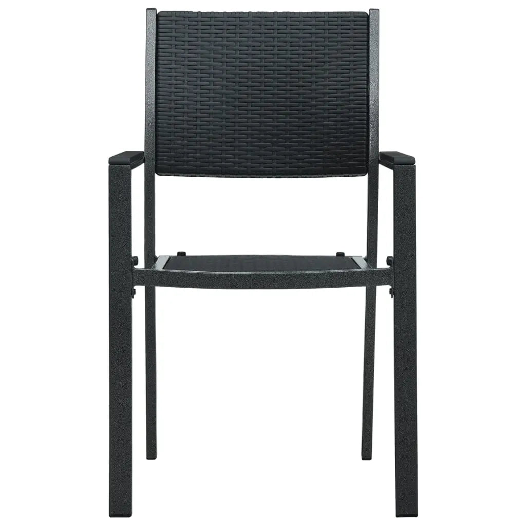 Set Mobili da Pranzo da Giardino 7 pz Nero cod mxl 35279