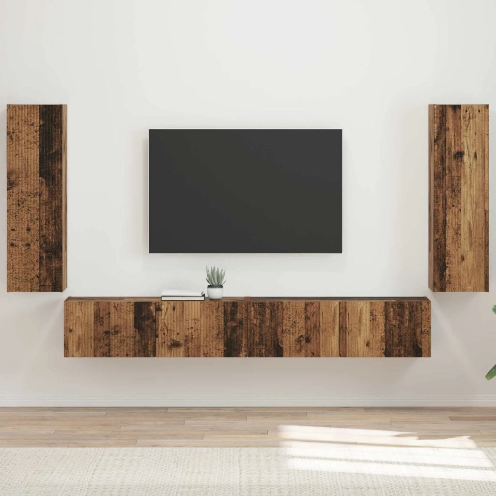 Set di Mobiletto da TV a Parete 4 pcs 29,5 x 31 x 100 cm 3408932