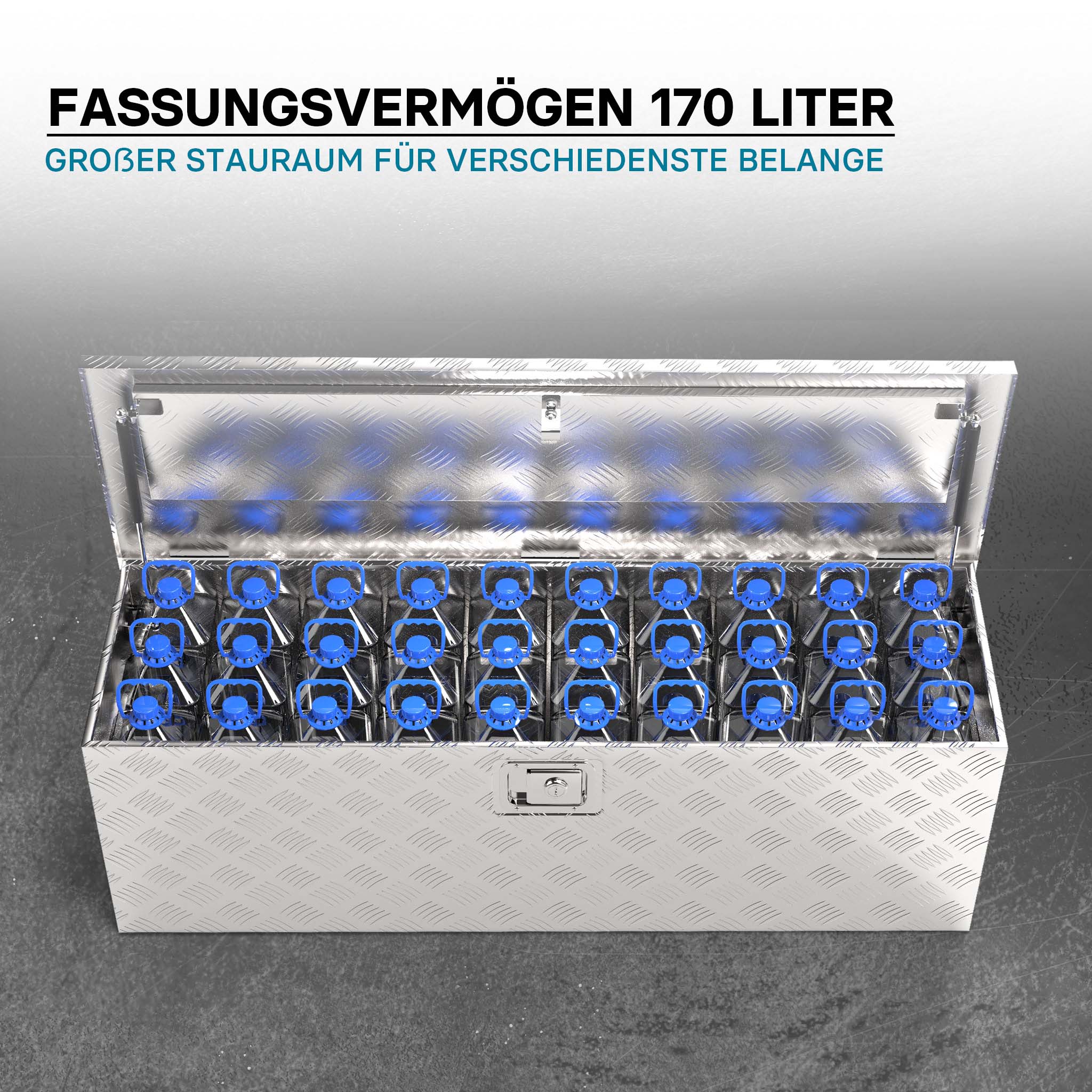 Baule porta attrezzi in alluminio mandorlato Cassa portautensili