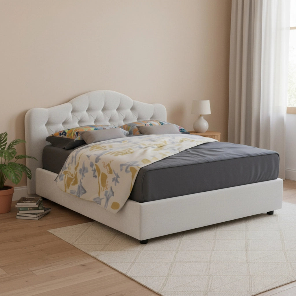 Letto Matrimoniale Alfer, Letto Matrimoniale Materasso Incluso Made in Italy, Bianco