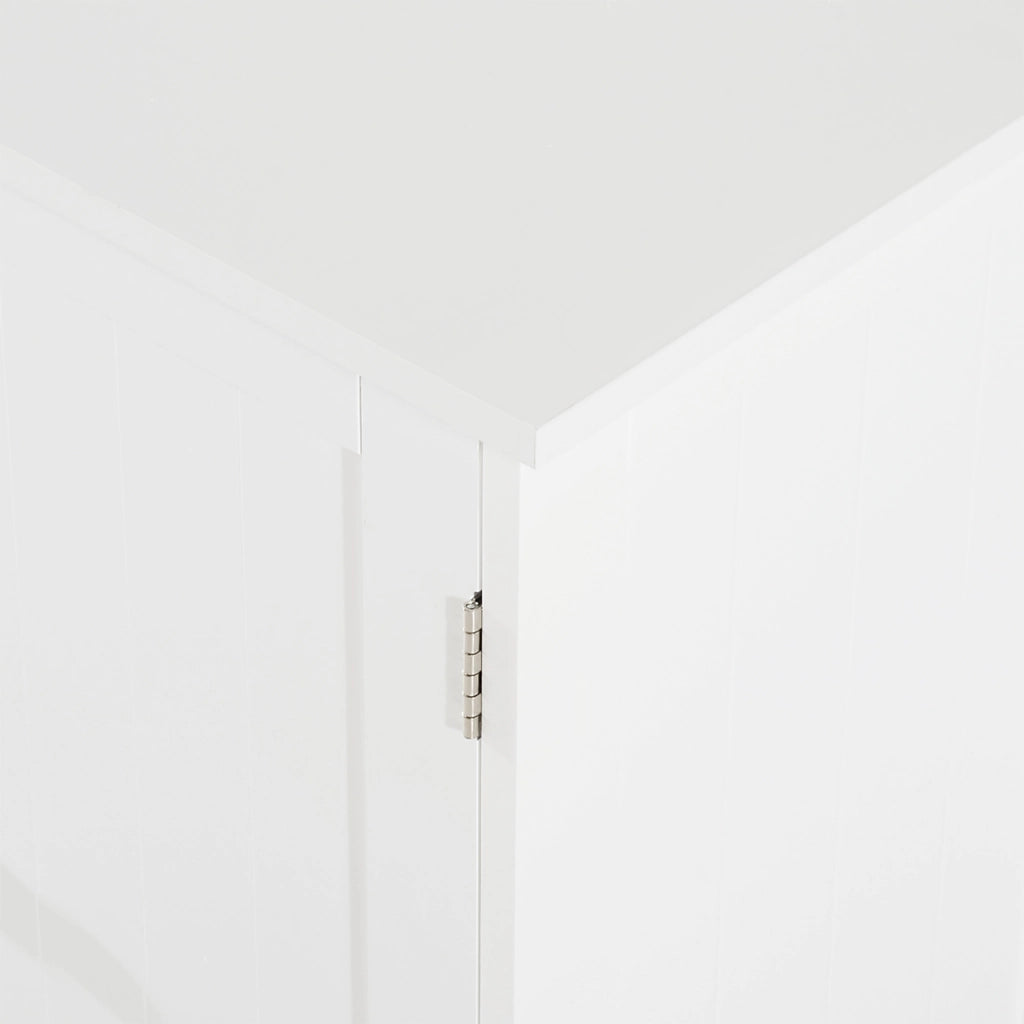 Mobile Sottolavabo Bagno con 2 Ante e Ripiano Regolabile ¨C Zephmum ¨C Bianco 60x30x60 cm