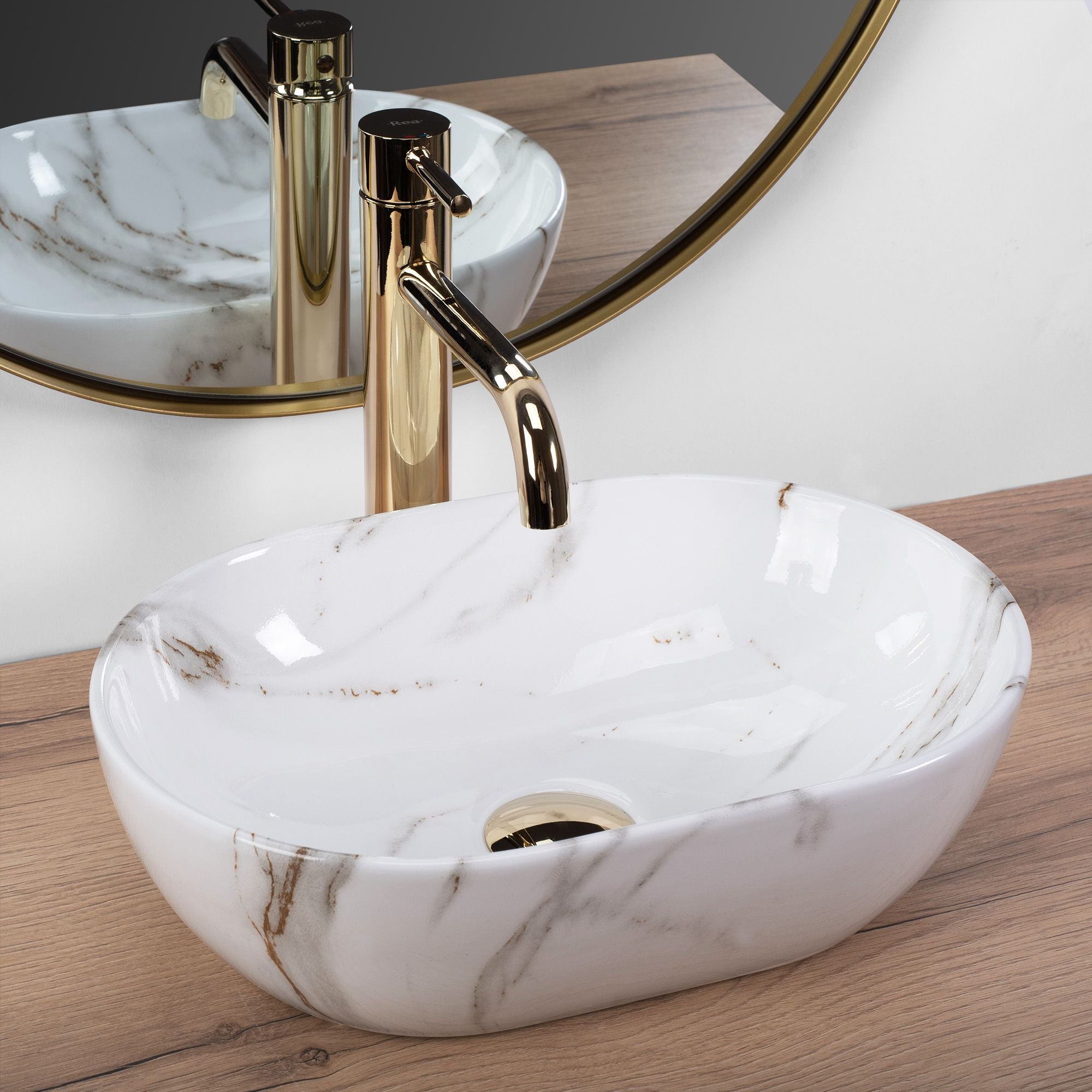 Lavabo Da Appoggio Rea Amelia Mini Aiax Shiny