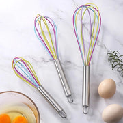 Cavo di gonfiaggio in acciaio inossidabile con gomma a silicone, schiacciatrice di uova manuale, miscelatore blender mixer
