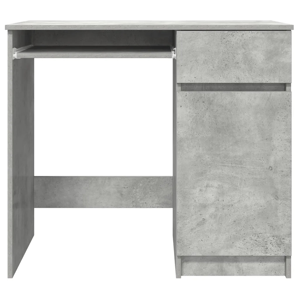 Scrivania | Tavolo da Ufficio Grigio Cemento 86x49x76 cm in Legno Multistrato