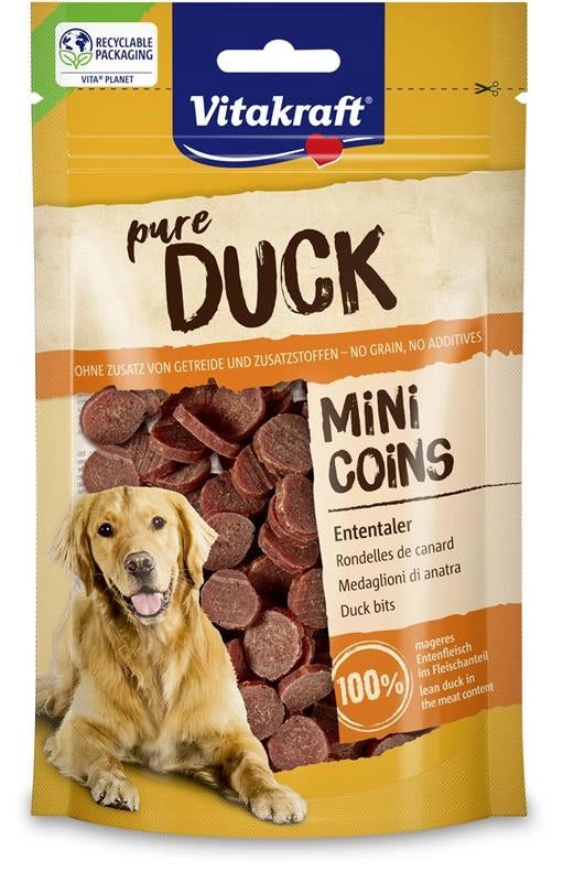 VITAKRAFT PURE DUCK MINI COINS PICCOLI MEDAGLIONI DI ANATRA 80 GR