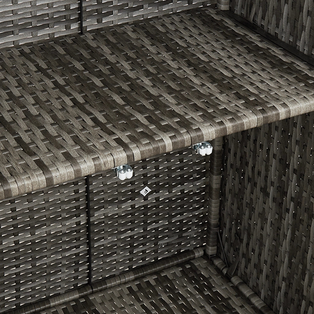 Armadio da Stoccaggio  Grigio 100x36x102 cm Rattan
