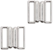 Slittine per bikini - 2 pezzi - Cerniera per intimo - Metallo d'alluminio duraturo - Argento - Design elegante - Ideale per la moda da bagno