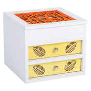 Portagioie in legno bianco 18x18x16h