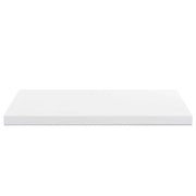 Top non forato 240x60x4 con bordo poliuretano  in bianco