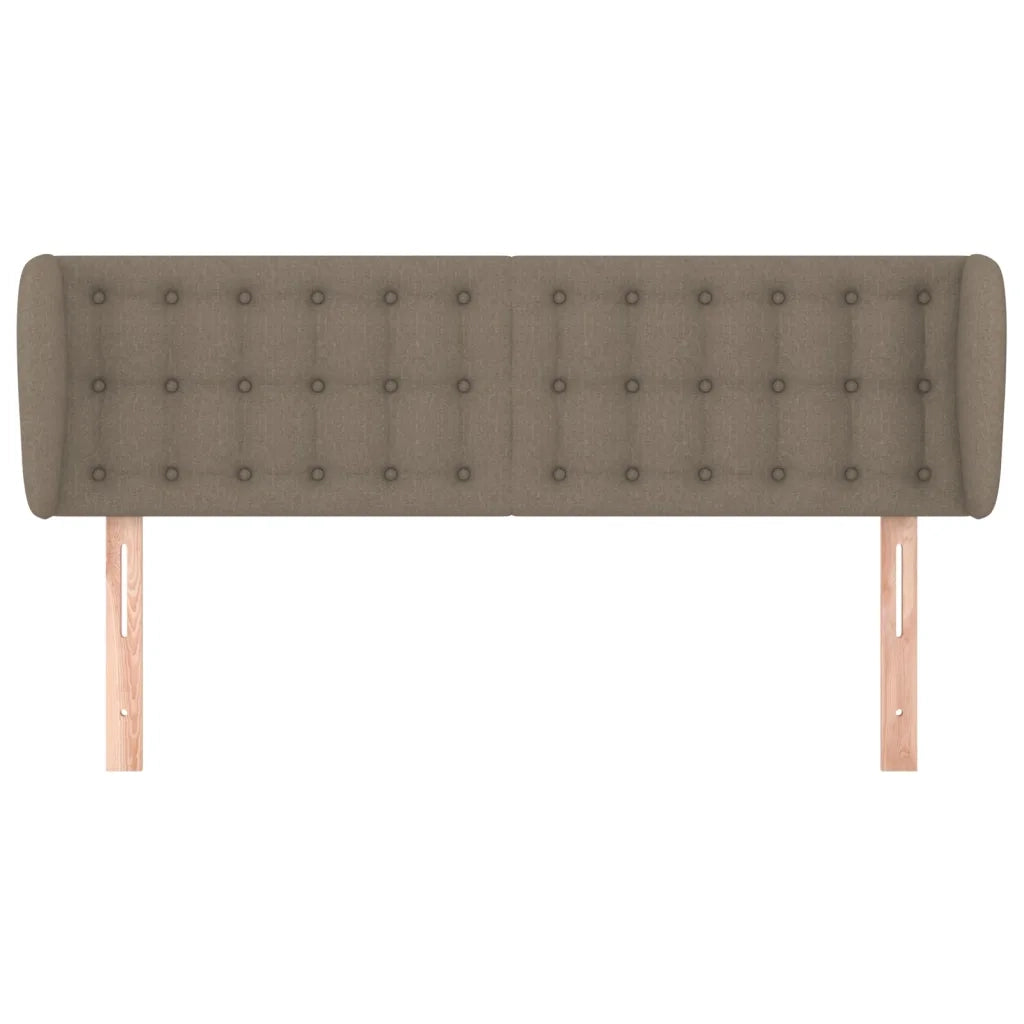 Testiera | Testata ad Orecchio Tortora 147x23x78/88 cm in Tessuto
