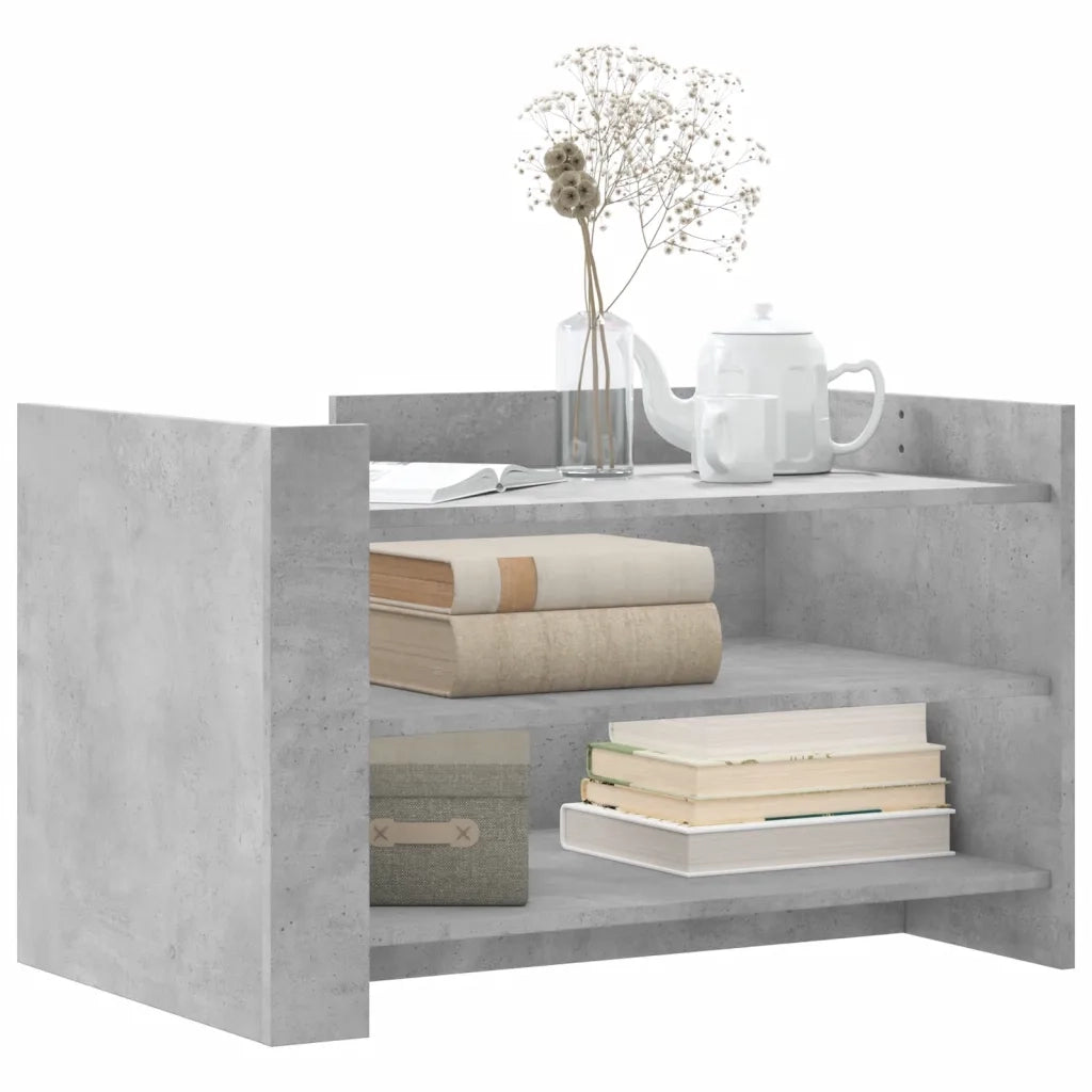 Tavolino salotto | Tavolino da caff¨¨ | Tavolino da Soggiorno Grigio Cemento 80x50x50 cm Legno Multistrato