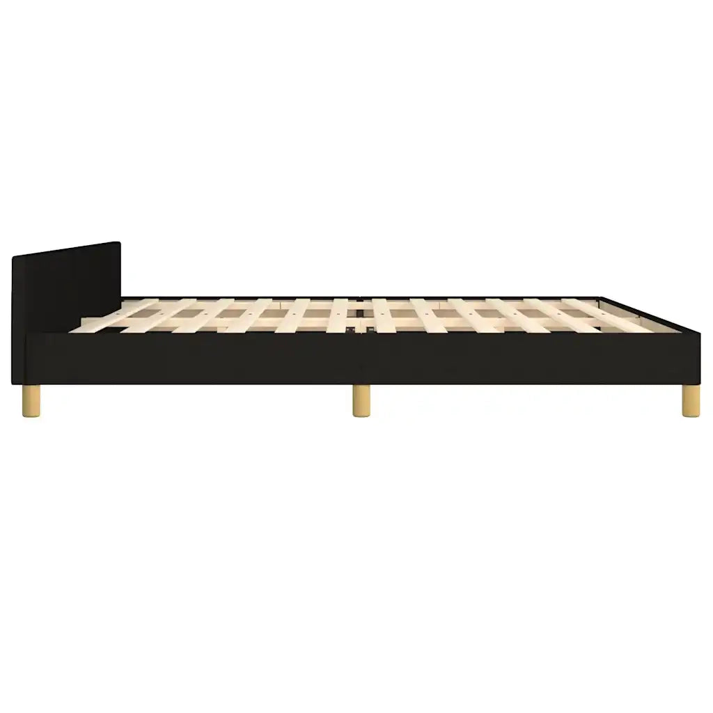 Giroletto senza Materasso-Struttura Letto Nero 200x200 cm in Tessuto 715351
