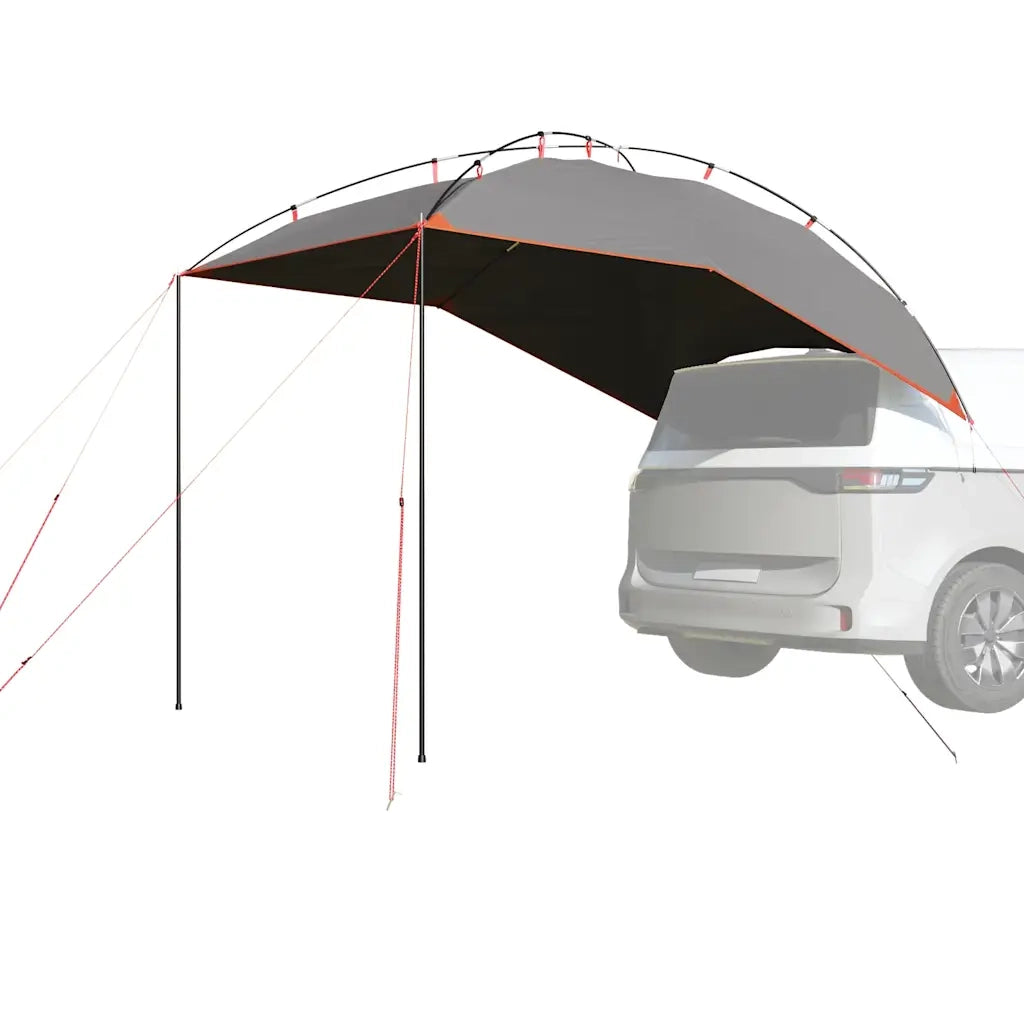 vidaXL Tenda da Campeggio per Auto Grigio e Arancione Impermeabile