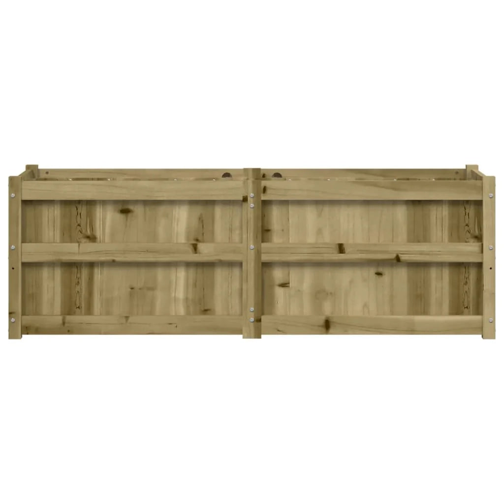 Vassoio per fioriera aiuola rialzata piante fiori terrazza giardino 150 x 50 x 50 cm legno di pino impregnato marrone 02_0037442