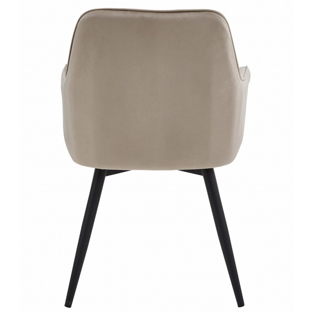 Sedia girevole Nana360 in velluto beige scuro