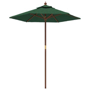 Ombrellone da giardino con palo in legno 196 x 231 cm verde 02_0008367