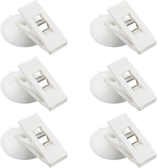 Clips per tenda doccia in PVC/ABS - 6 pezzi - 5 cm di lunghezza