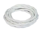 CAVO TRECCIA IN SETA BIANCO TERMORETRAIBILE MT.50 FRRTX- - 3 x mmq.0,75 colore bianco 93906 - 50 mt FANTON