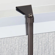 Supporto per asciugamani da appendere sopra la doccia, installazione semplice della mensola da doccia senza perforare, grande supporto da doccia in metallo con tre livelli e otto ganci, finitura bronzo.