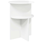 Tavolo laterale | Tavolino con archiviazione Bianco Lucido ? 39,5 x 55 cm