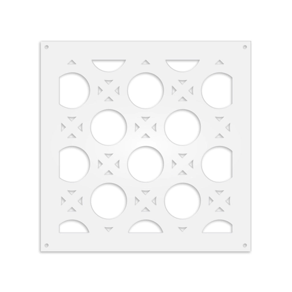 NOTTINGHAM - Pannello in PVC traforato - Parasole Misura: 98x98 cm, Colore: bianco