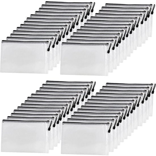Portafoglio da 40 pezzi - Raccoglitore di documenti - Borsa PVC - Semi-trasparente - Dimensioni 29 x 20,5 cm - Documentazione