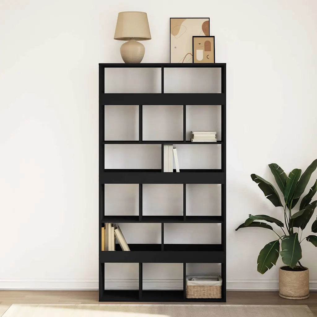 Divisorio Stanza | Paravento | Divisorio Ambienti Nero 100x33x187,5 cm in Truciolato