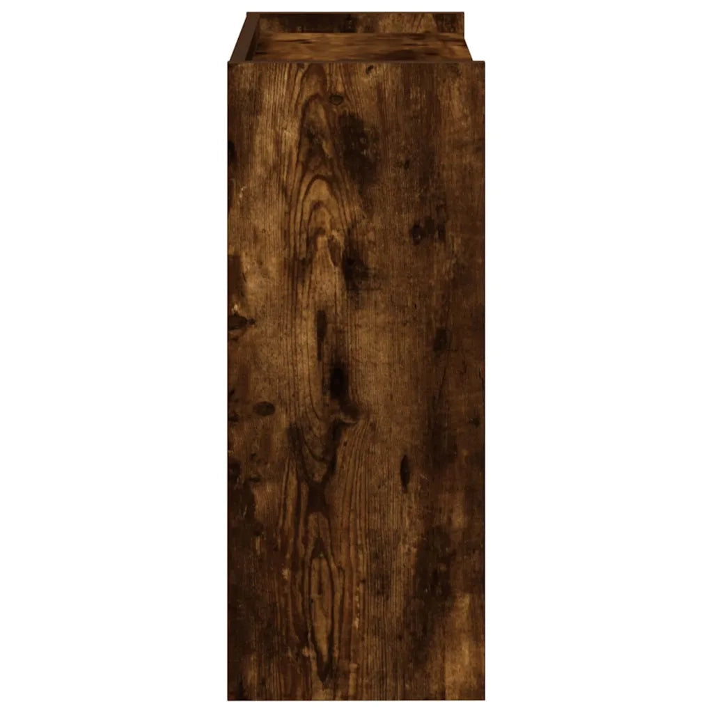 Scarpiera-Scaffale per scarpe Rovere Fumo 60x25x62 cm in Legno Multistrato