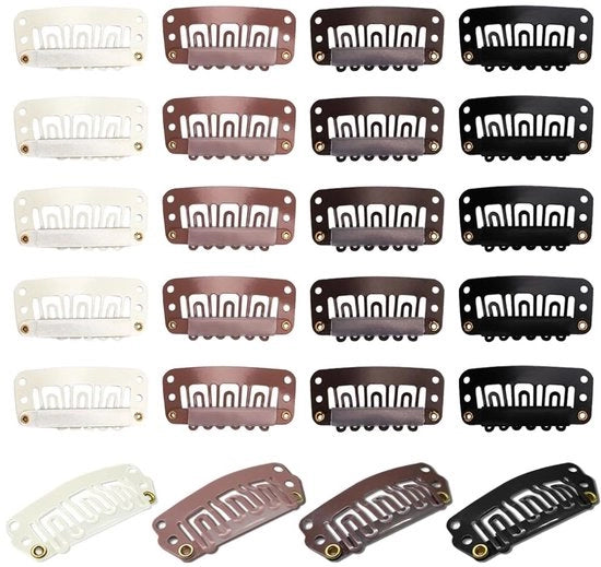 Clip U per capelli in acciaio inossidabile e silicone, 100 pezzi, 32 mm, colore unisex per adulti, 4 colori