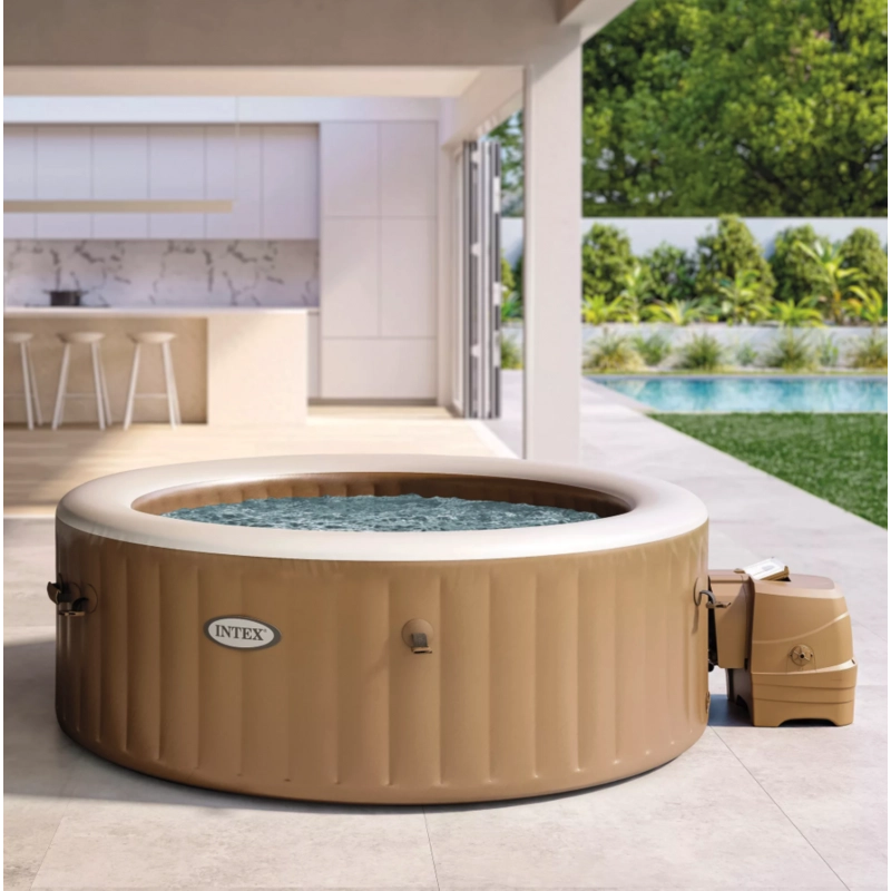 Spa gonfiabile idromassaggio 4 posti con riscaldamento 40°C e pompa filtro, diametro 196 cm altezza 71 cm per esterno - Intex