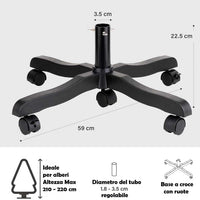 Base Supporto per albero di Natale con ruote mobili per alberi di Natale