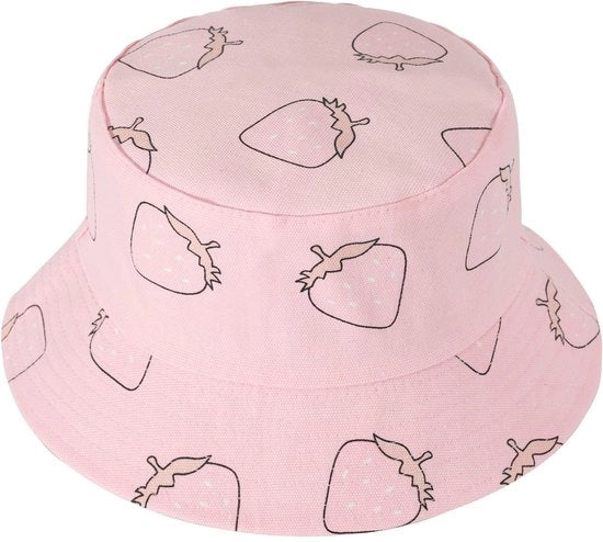 Cappello da sole con stampa di fiori - Cappello da pesca - Cappello da spiaggia - Canapa - Unico modello - Circonferenza 54,5-59 cm - Cappello estivo