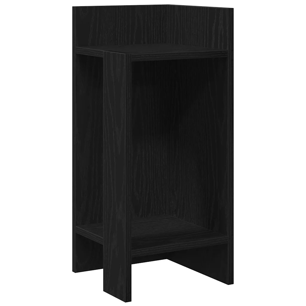 Tavolino Laterale con Ripiano Nero 25,5x27x60 cm 858544