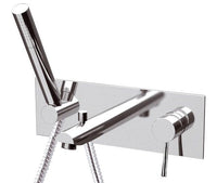 Miscelatore monocomando per vasca da incasso, su piastra in ottone cromato - serie suvi