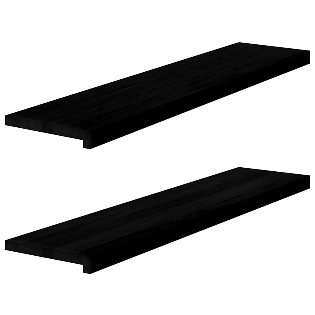Gradini 2 pz Marrone Scuro 110x25x2 cm Legno Massello Rovere