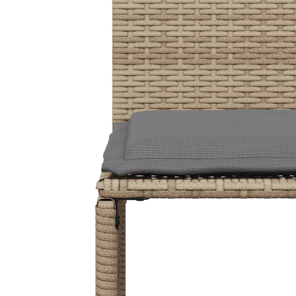 vidaXL Set da Pranzo da Giardino 7 pz con Cuscini Beige in Polyrattan