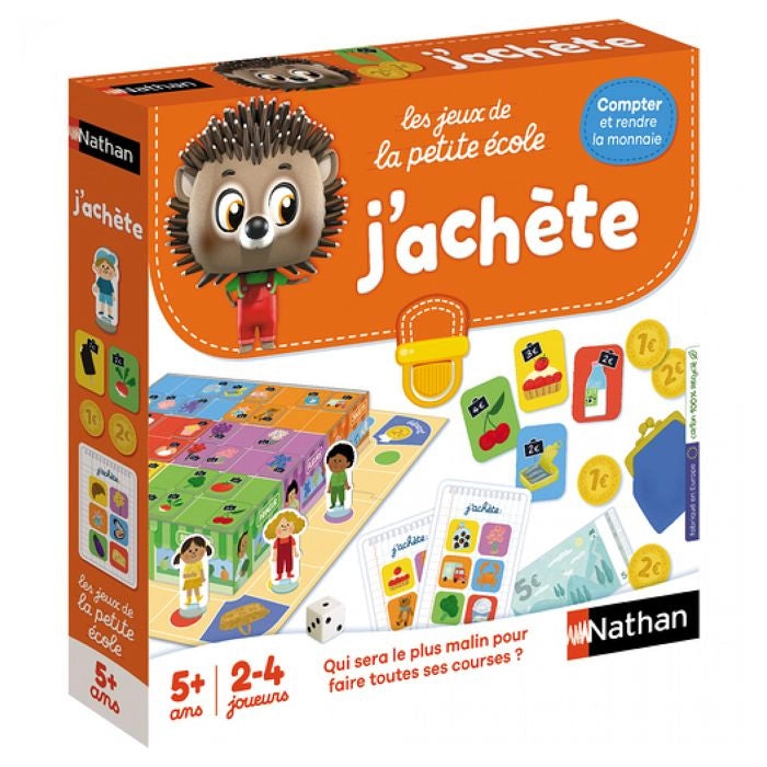 Gioco da tavolo - NATHAN - Lo compro - Gioco di corse con 6 negozi, 15 da spendere