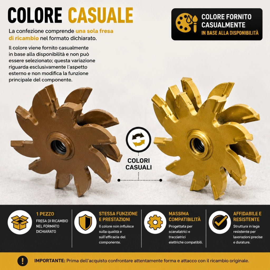 Fresa Ricambio 80 x 35 mm per Scanalatrice da Muro Colore Casuale