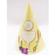 Trade Shop - Set 18 Pezzi Cappello Cappelli Carta Cono Feste Prima Comunione Monouso Addobbi -