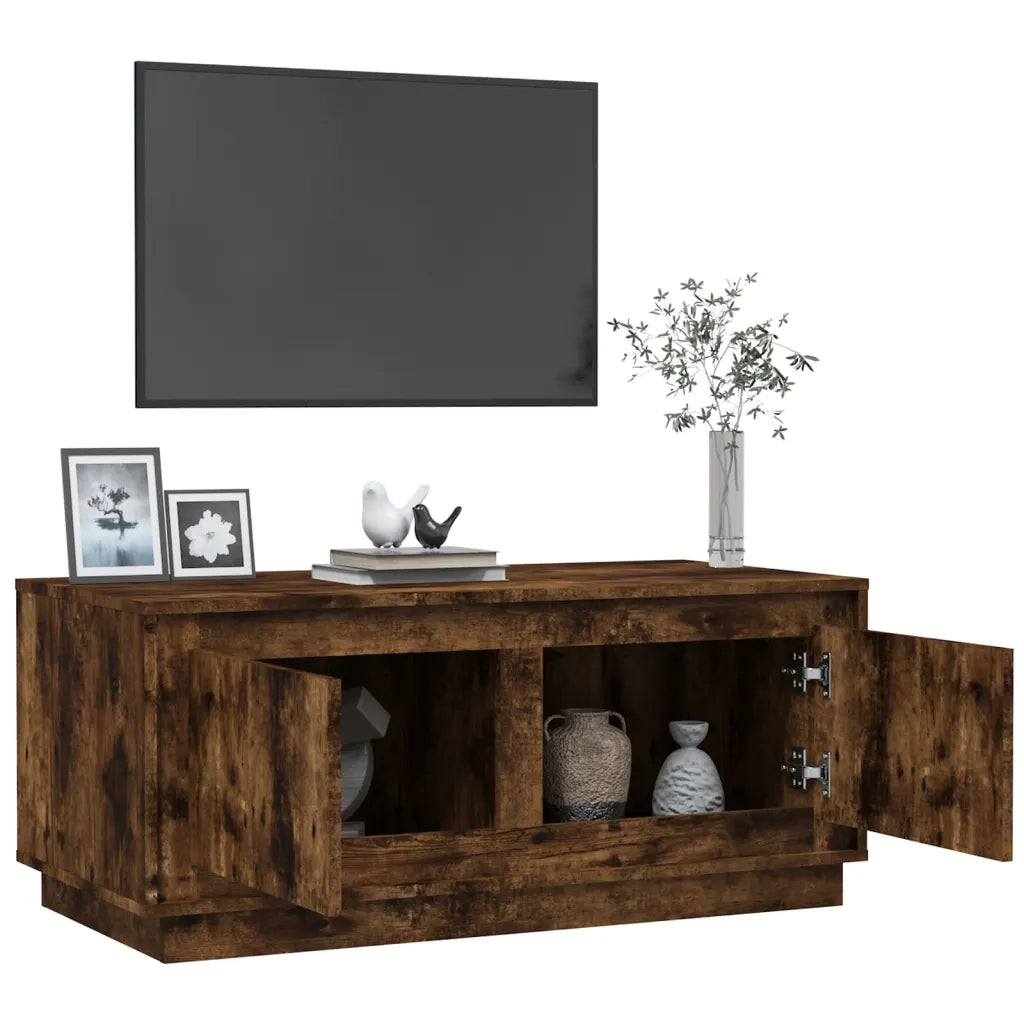Tavolino da salotto | Tavolino da caff¨¨ | Tavolino da Soggiorno Rovere Fumo 102x50x44 cm Legno Multistrato