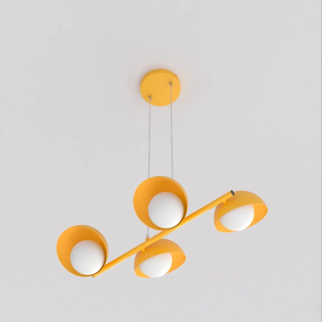 Lampada a sospensione Boom in acciaio arancione