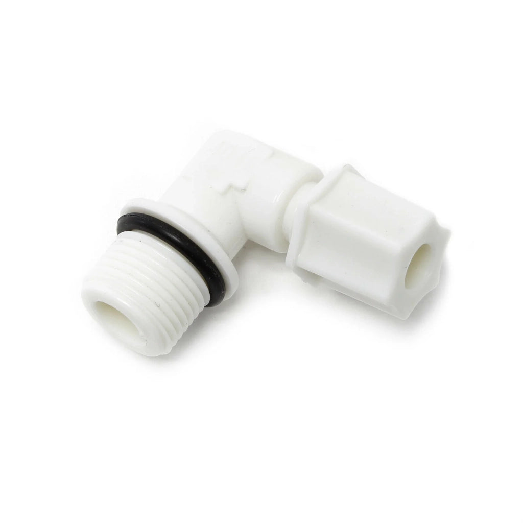 Raccordo Jaco 90° per tubo da 6,5 ​​mm (1/4") filettatura maschio da 9,51 mm osmosi 16_0001776