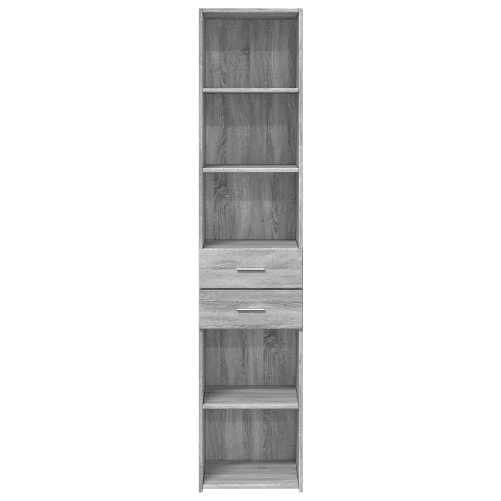 Buffet credenza cassettiera armadio mobile contenitore organizer cucina soggiorno salotto rovere Sonoma alto 40 x 42,5 x 185 cm legno ingegnerizzato grigio 02_0035364