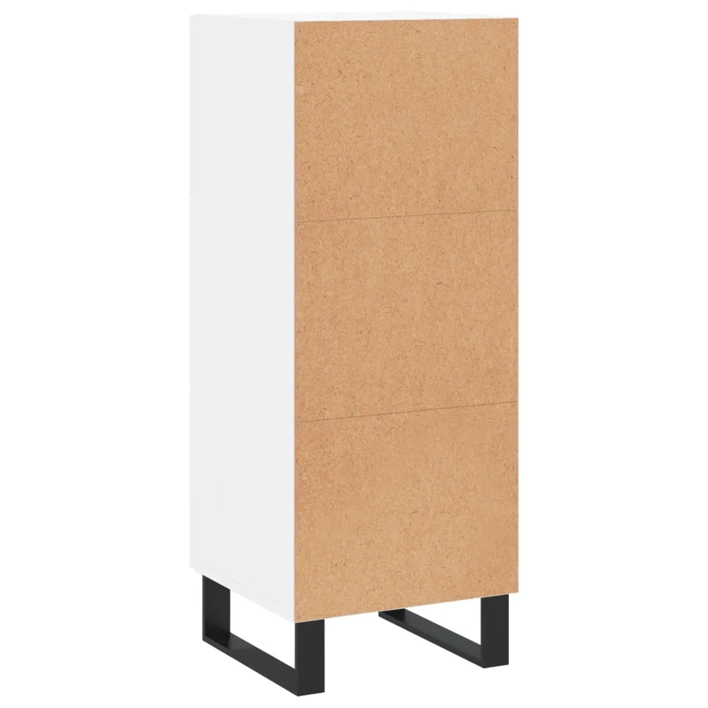 Credenza Bianca 34,5x34x90 cm in Legno Multistrato 828628