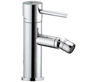 Miscelatore bidet senza scarico, linee minimal e tondeggianti, serei suvi