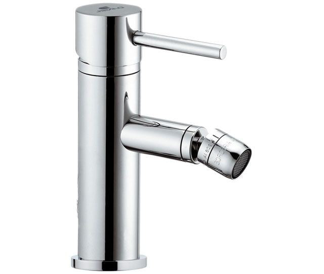 Miscelatore bidet senza scarico, linee minimal e tondeggianti, serei suvi