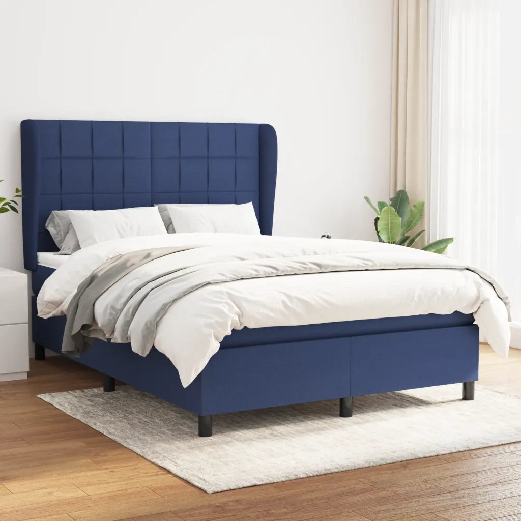 Giroletto a Molle con Materasso Blu 140x190 cm in Tessuto 3127963