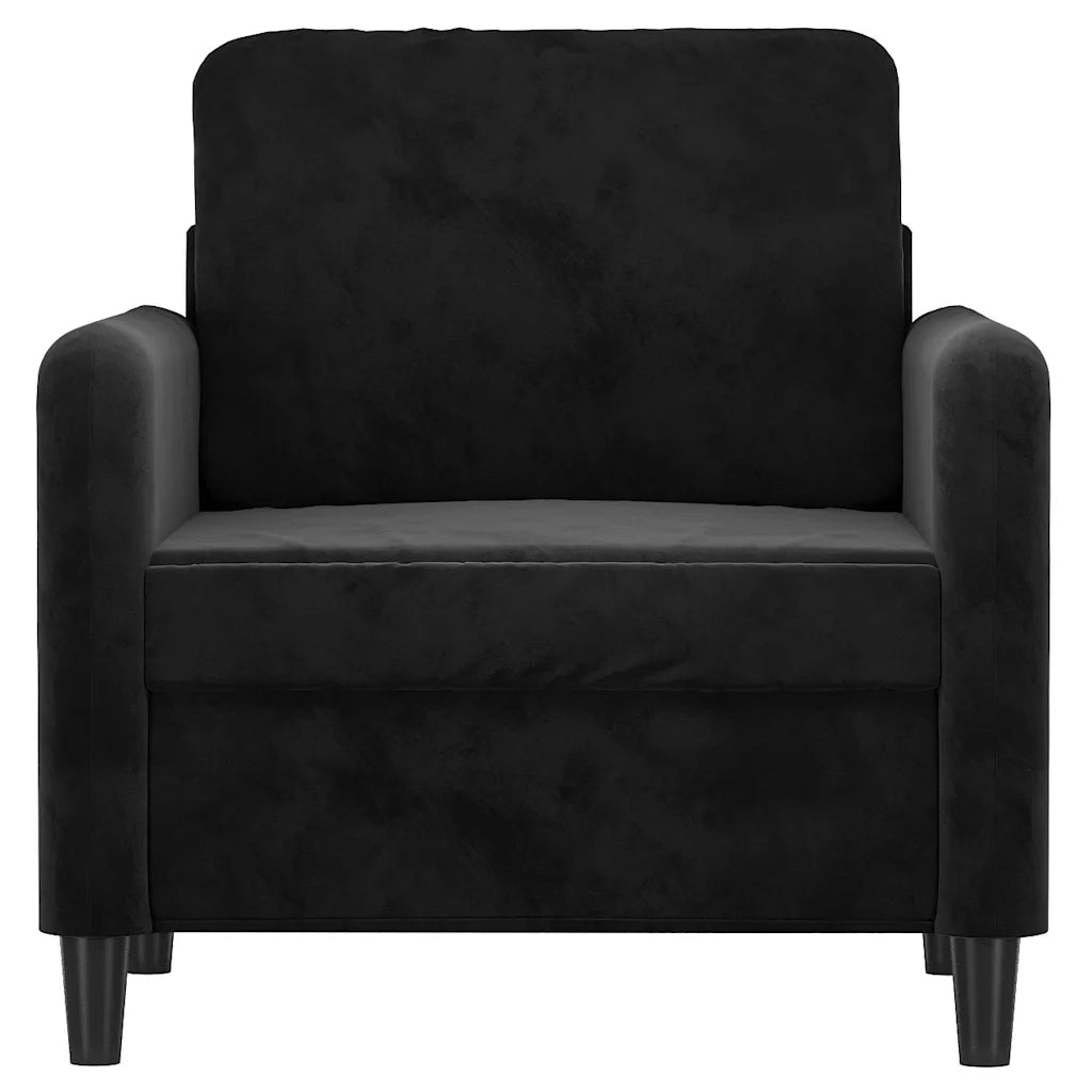 Divano Sedia-Poltrona Nero 60 cm Velluto 241625